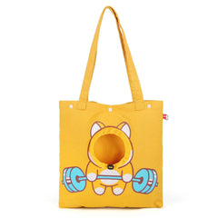 Cute Canvas Pet Carrier Bag Hands-Free Travel Tote
