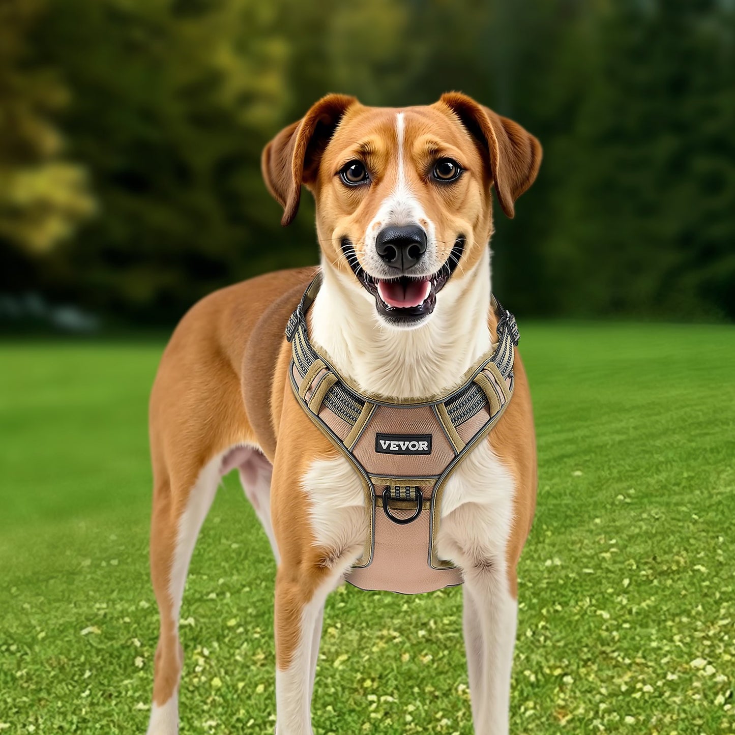 Adjustable No-Pull Tactical Dog Harness for Large Dogs