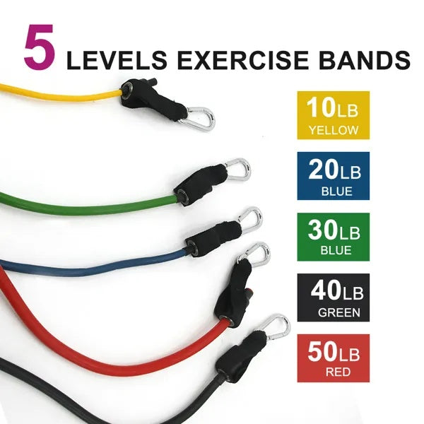 5-Piece Exercise Resistance Band Set for Home Workouts