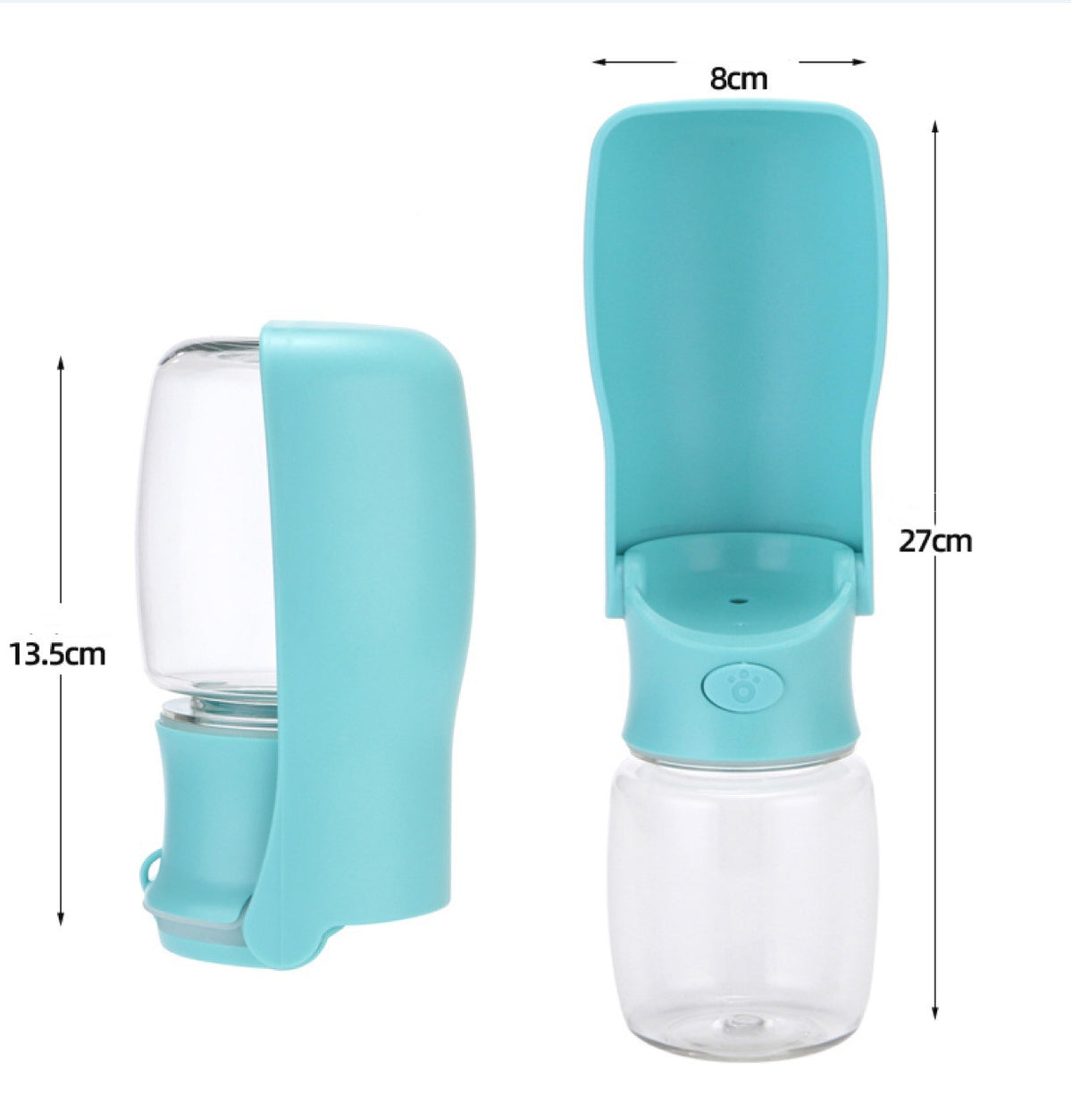 Foldable Dog Water Bottle - Portable 550ml Travel Cup