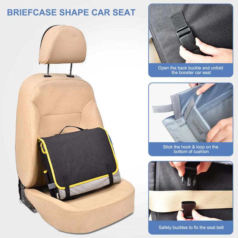 Cozy Dog Booster Car Seat for Small Dogs under 25lbs, Briefcase Shape Dog Car Seat, Foldable Pet Travel Seat with Safety Buckles (16x13x12 in) — view 2