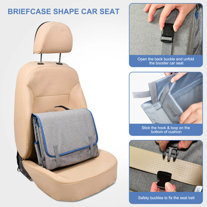 Cozy Dog Booster Car Seat for Small Dogs under 25lbs, Briefcase Shape Dog Car Seat, Foldable Pet Travel Seat with Safety Buckles (16x13x12 in) — view 3