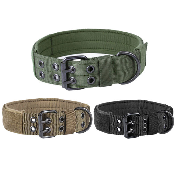 Durable Nylon Dog Leash and Collar Set, Black XL
