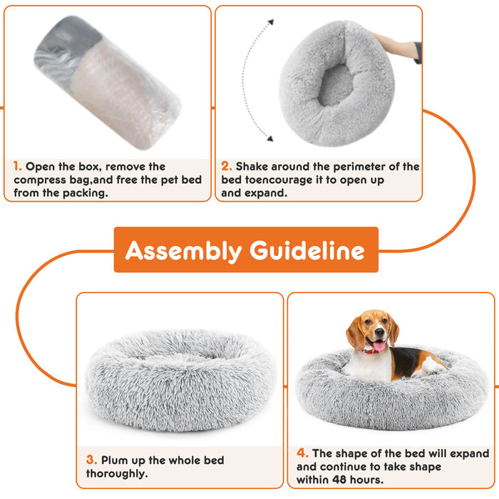 XL Round Calming Dog Bed - Extra Large Cozy Retreat