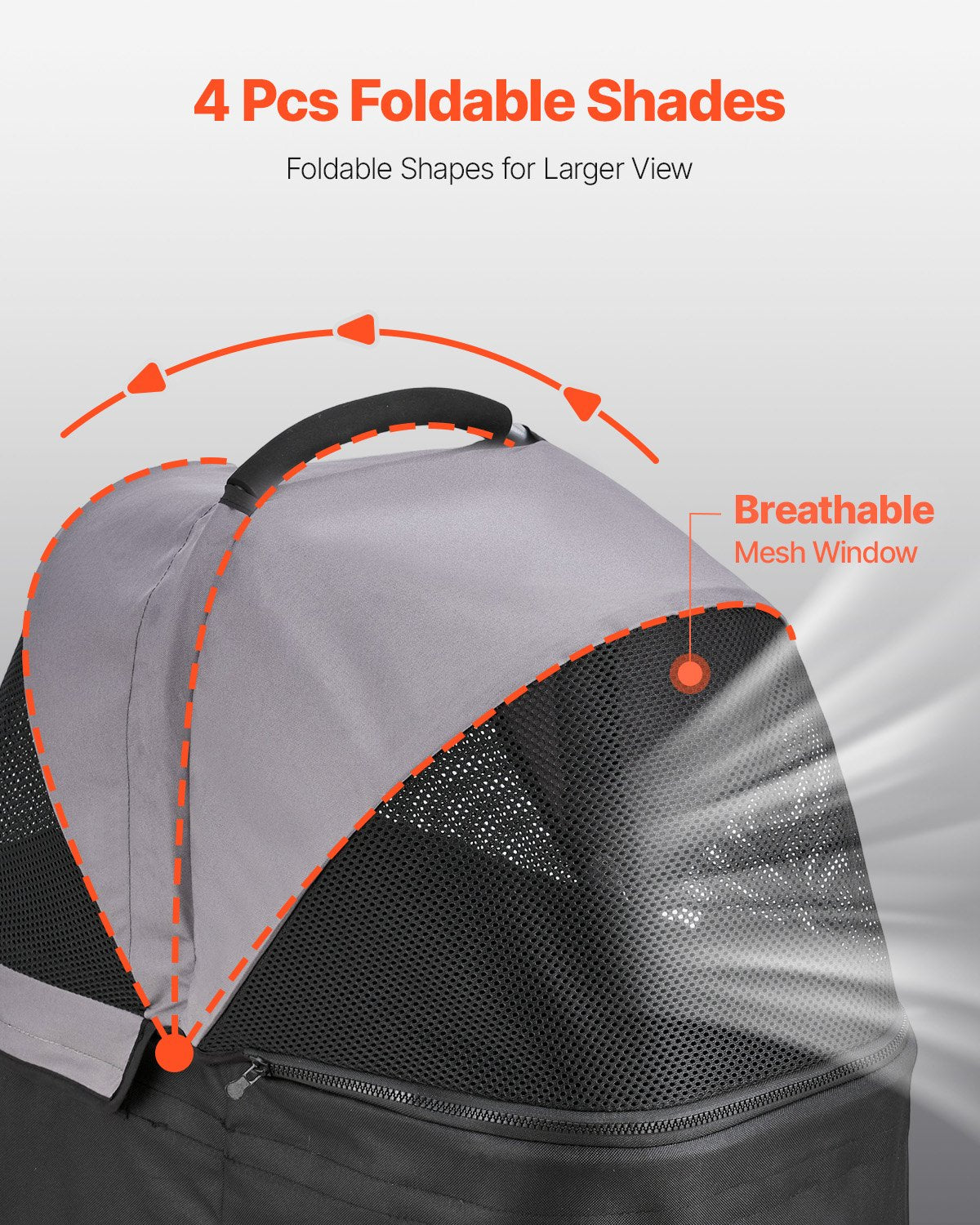 Foldable 4-Wheel Pet Stroller for Easy Dog and Cat Travel