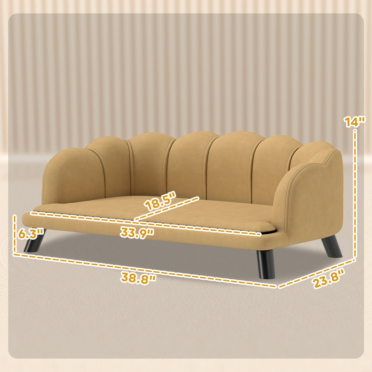 Pearl Quilted Pet Sofa for Medium and Large Dogs — view 3