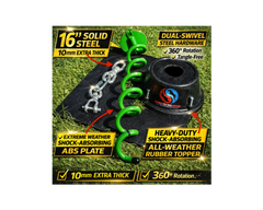Double Dog Run Tangle-free Two Dog Tie Out Stake