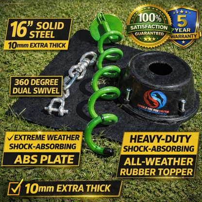 Double Dog Run Tangle-free Two Dog Tie Out Stake