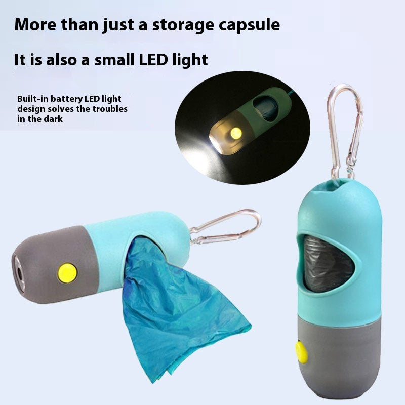 LED Dog Poop Bag Dispenser with Leash Clip — view 2