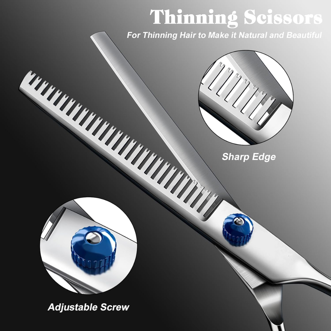 4-in-1 Pet Grooming Scissors Kit with Safety Tips
