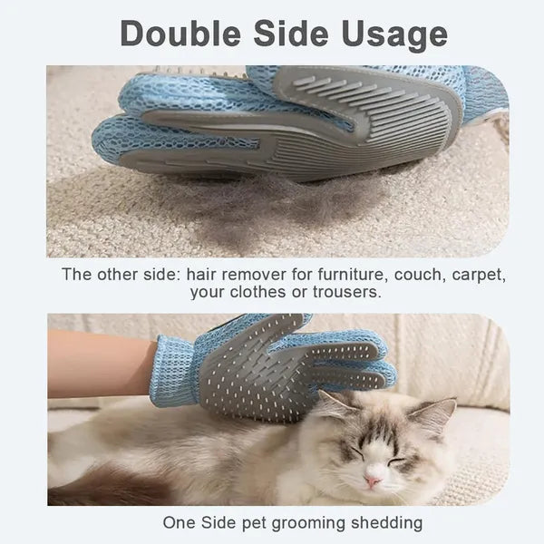 2-in-1 Pet Grooming and Deshedding Glove — view 3