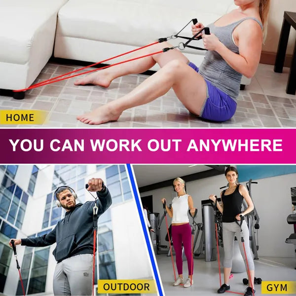 5-Piece Exercise Resistance Band Set for Home Workouts