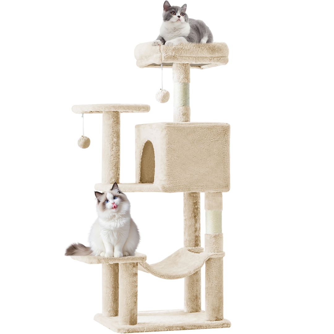 44-Inch Cat Tree Tower with Scratching Posts