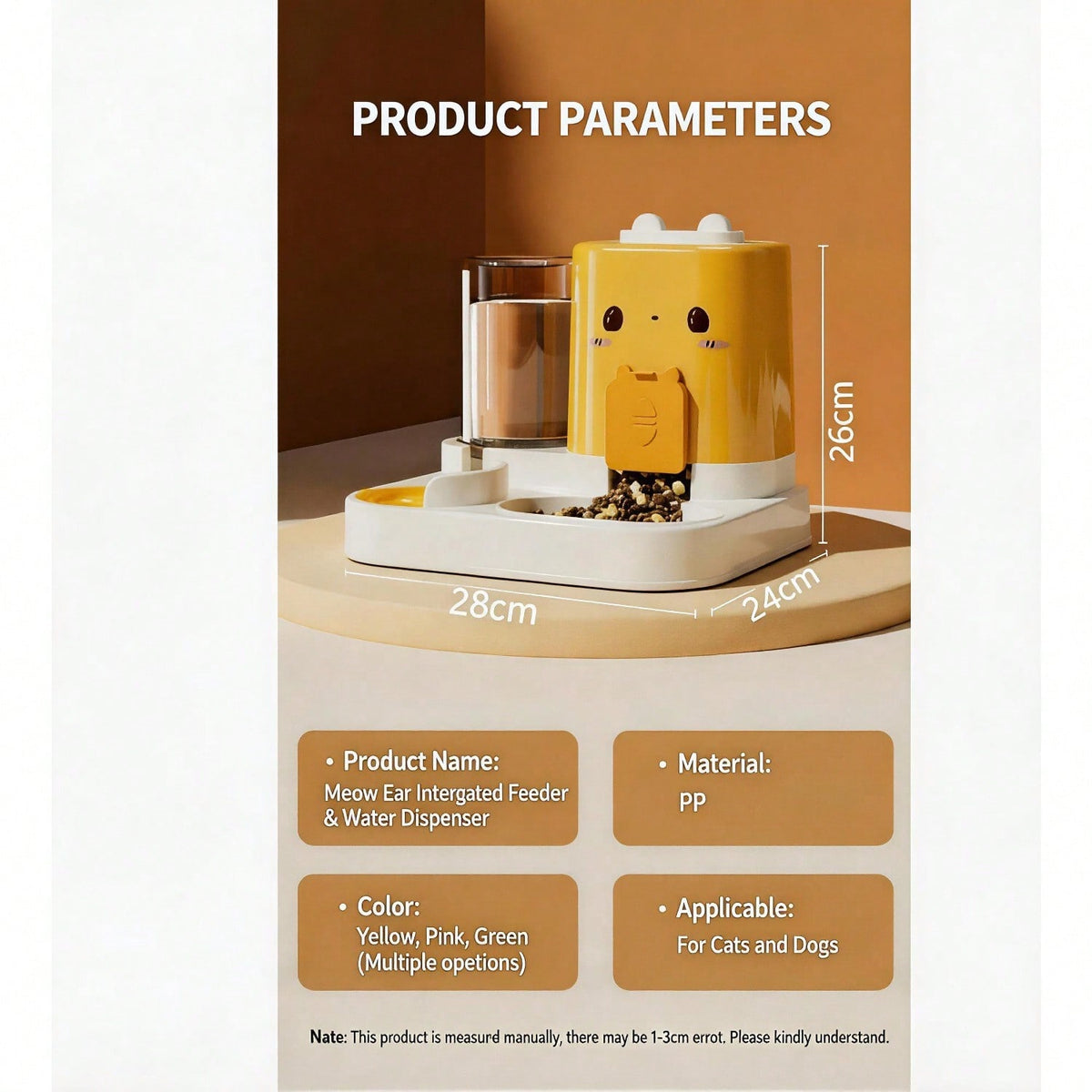 2-in-1 Automatic Pet Feeder & Water Dispenser