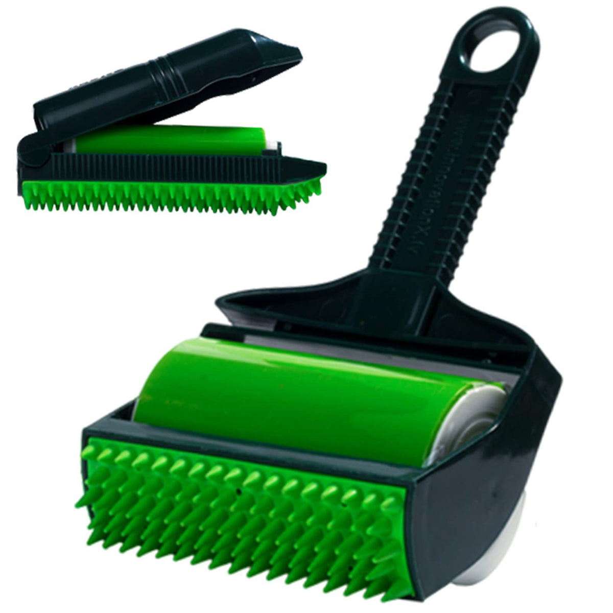 Washable Pet Hair Remover Roller - Portable Green Adhesive