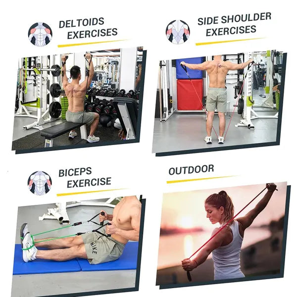5-Piece Exercise Resistance Band Set for Home Workouts