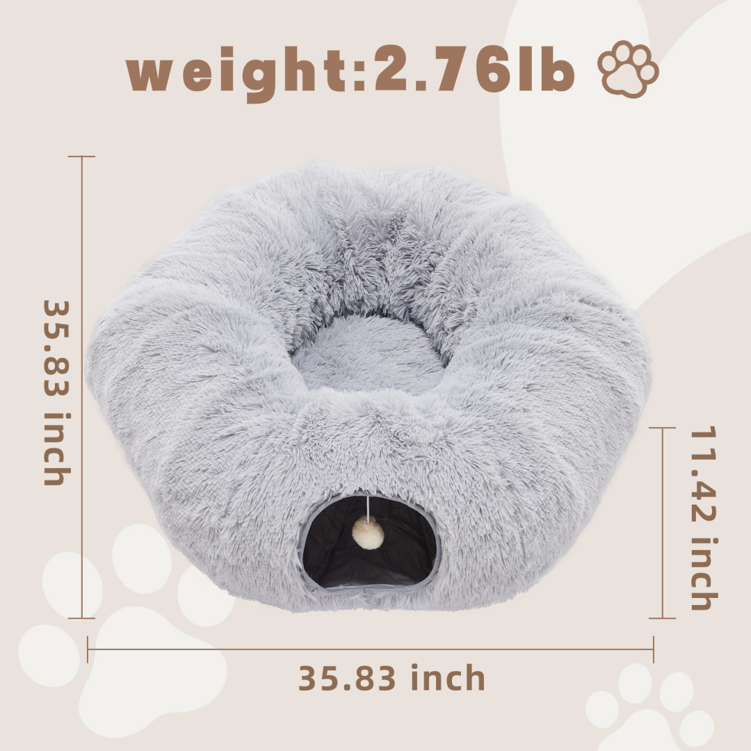 Cat Tunnel Bed with Peekaboo Cave — view 4