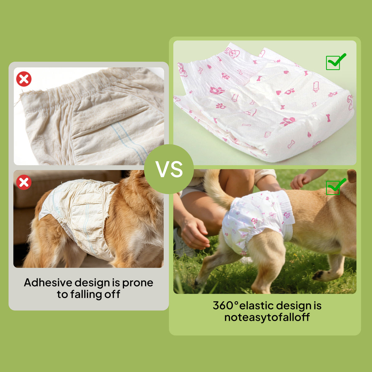 Disposable Female Dog Diapers - Leak Protection — view 9