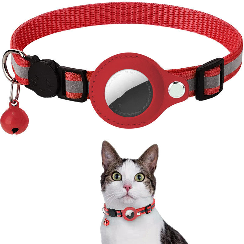 Red Reflective AirTag Pet Collar Holder