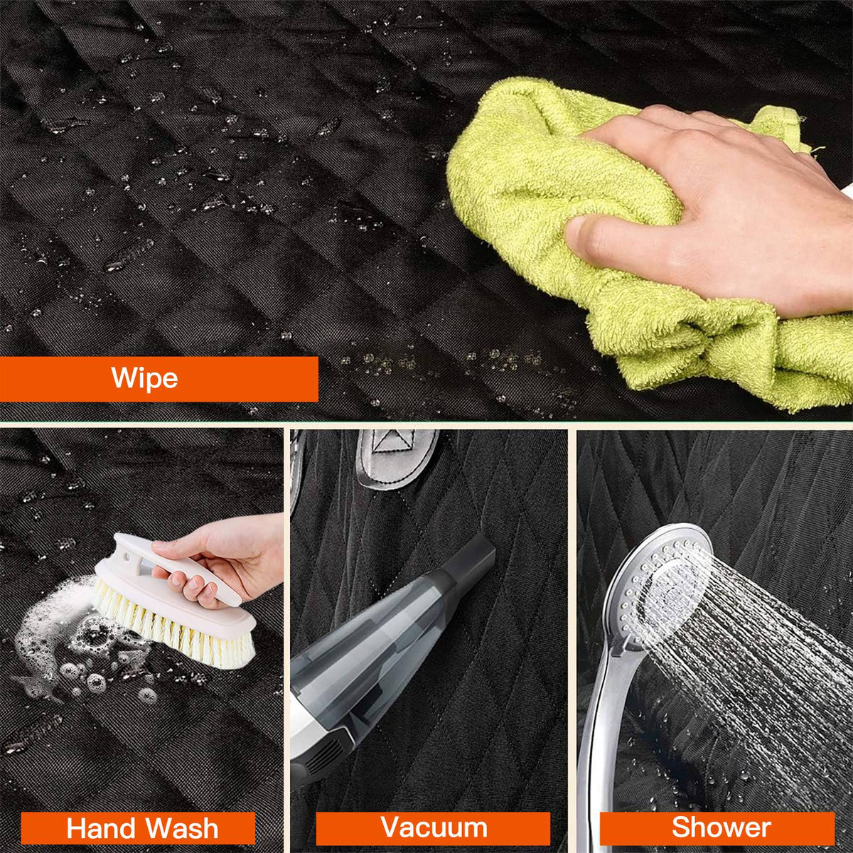 Waterproof Dog Car Seat Cover with Seat Belt — view 5
