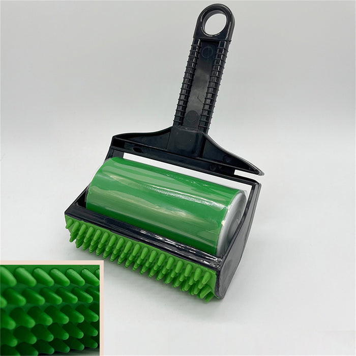 Washable Pet Hair Remover Roller - Portable Green Adhesive