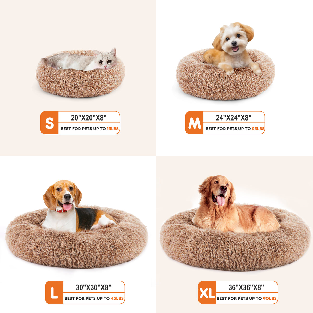 XL Round Calming Dog Bed - Extra Large Cozy Retreat