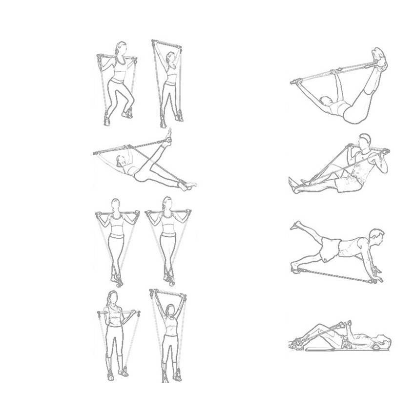Portable Pilates Resistance Bar for Home Workouts