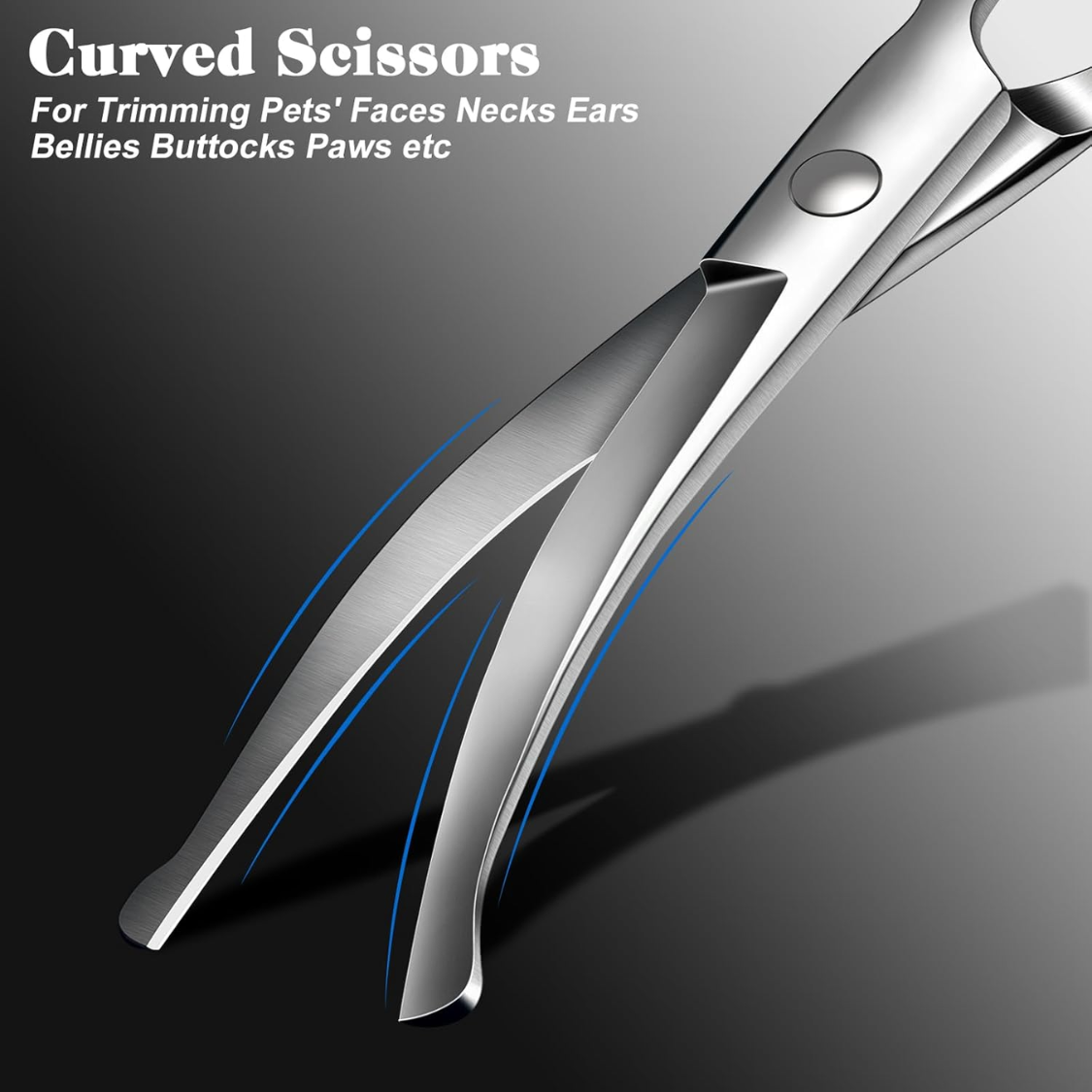 4-in-1 Pet Grooming Scissors Kit with Safety Tips