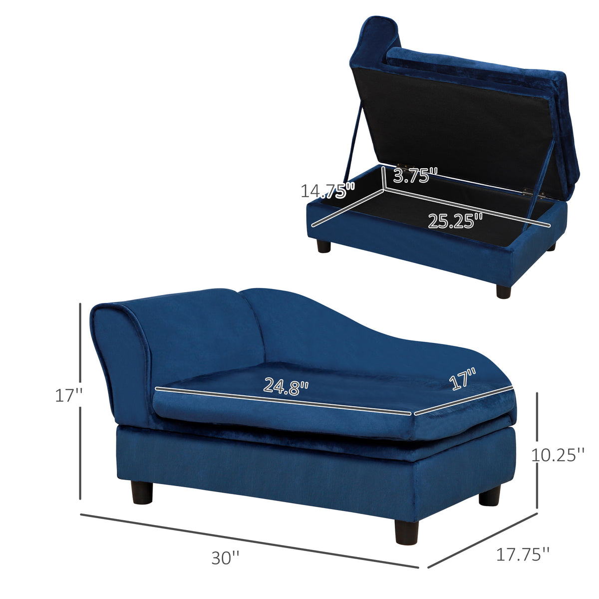 Pet Sofa Bed with Storage Drawer — view 4