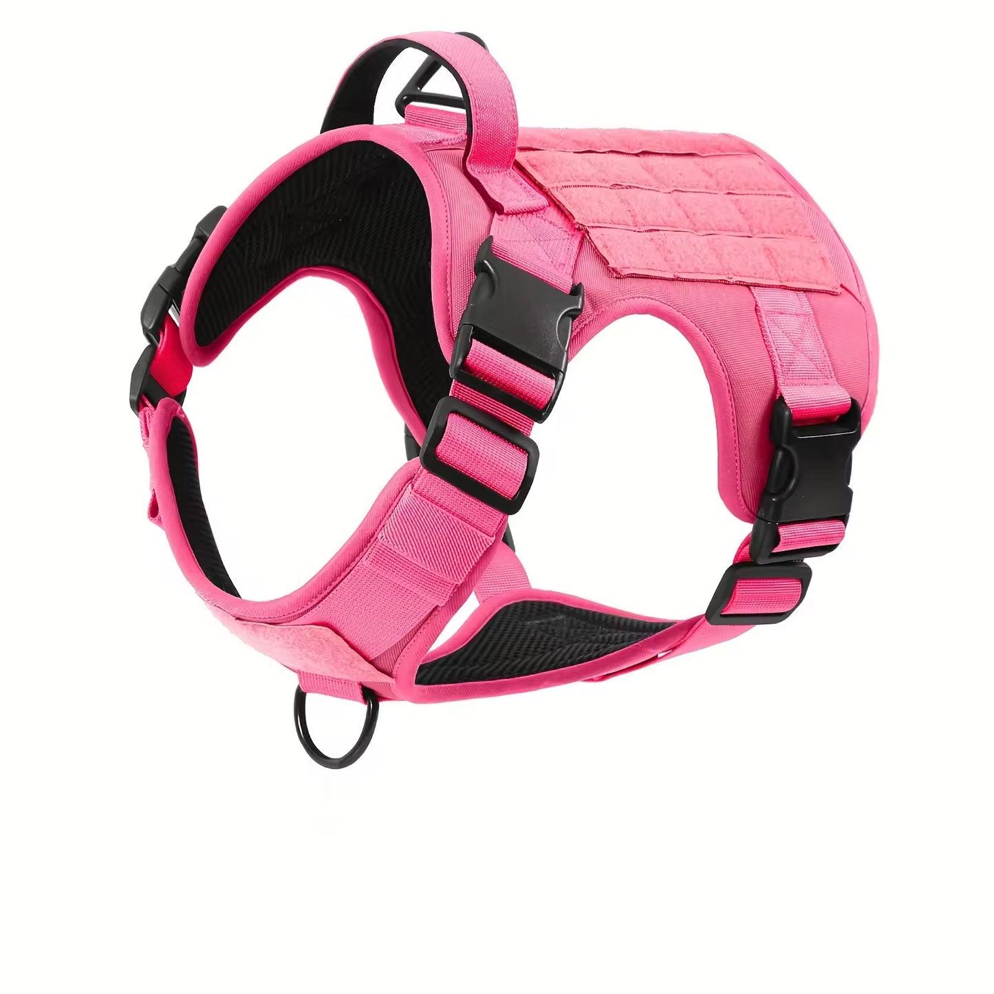 Adjustable Tactical Dog Harness with Metal Buckles