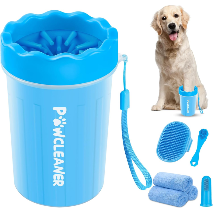 Compact 7-in-1 Dog Paw Cleaner and Grooming Kit