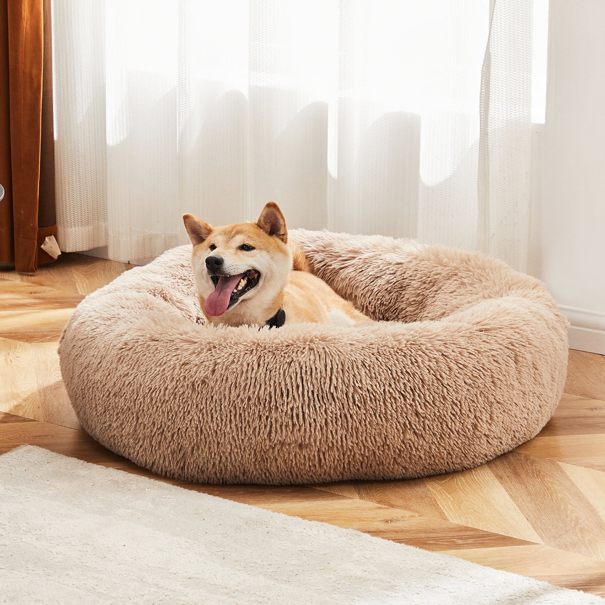 XL Round Calming Dog Bed - Extra Large Cozy Retreat
