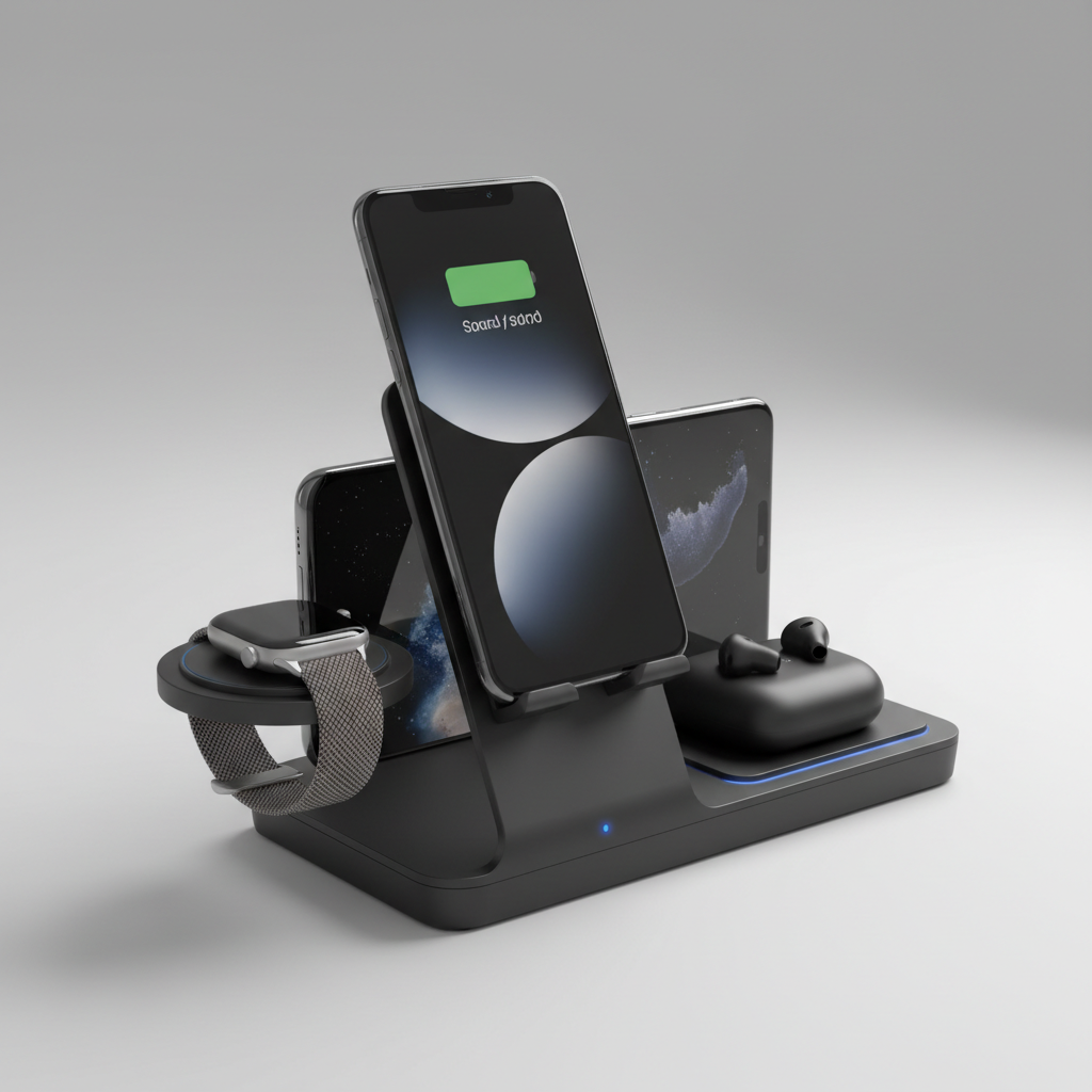 4-in-1 Fast Wireless Charging Station for Apple and Samsung