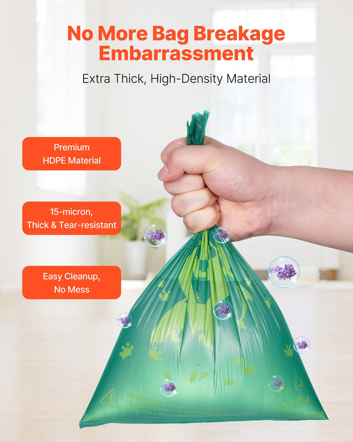 Lavender Scented Dog Poop Bags - 270-Count Refills