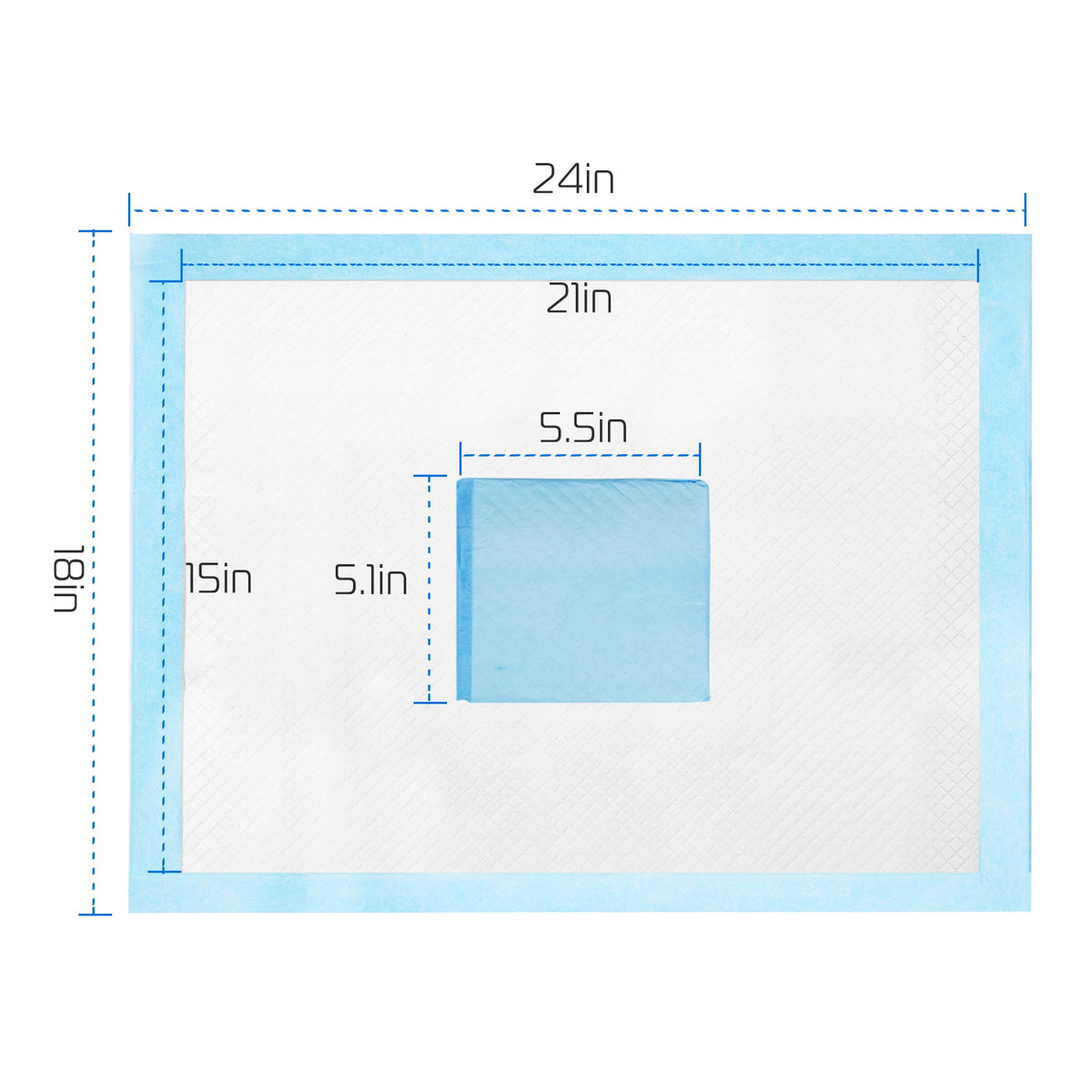 24-Inch Dog Training Pee Pads, 50-Count — view 8