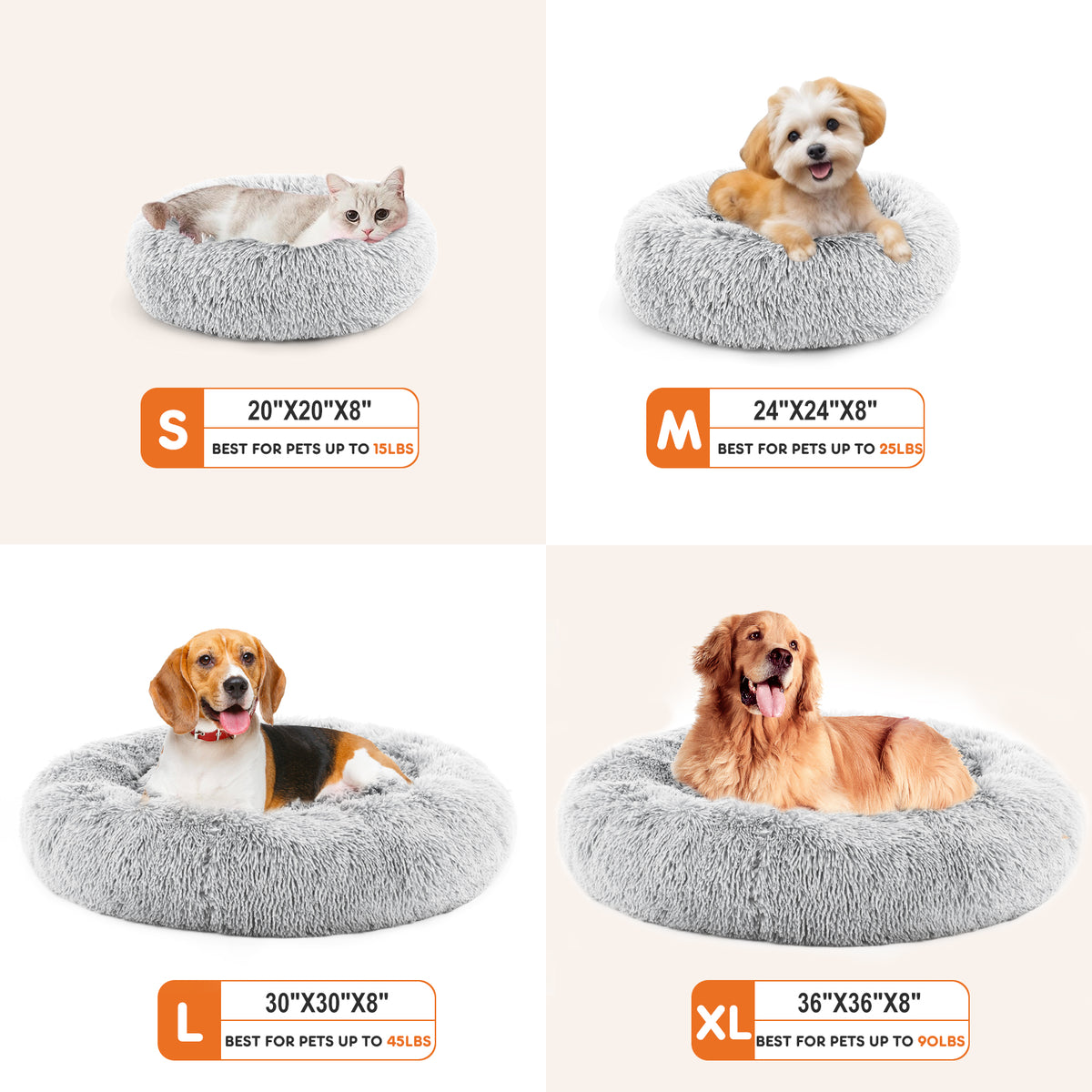 XL Round Calming Dog Bed - Extra Large Cozy Retreat