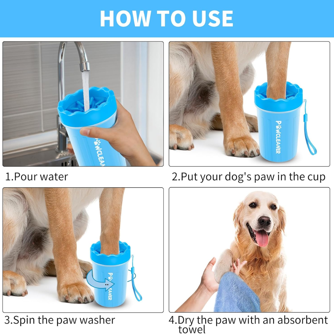 Compact 7-in-1 Dog Paw Cleaner and Grooming Kit