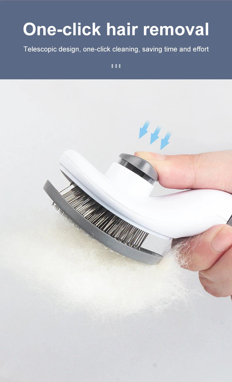 Pet Hair Remover & Grooming Brush for Dogs and Cats