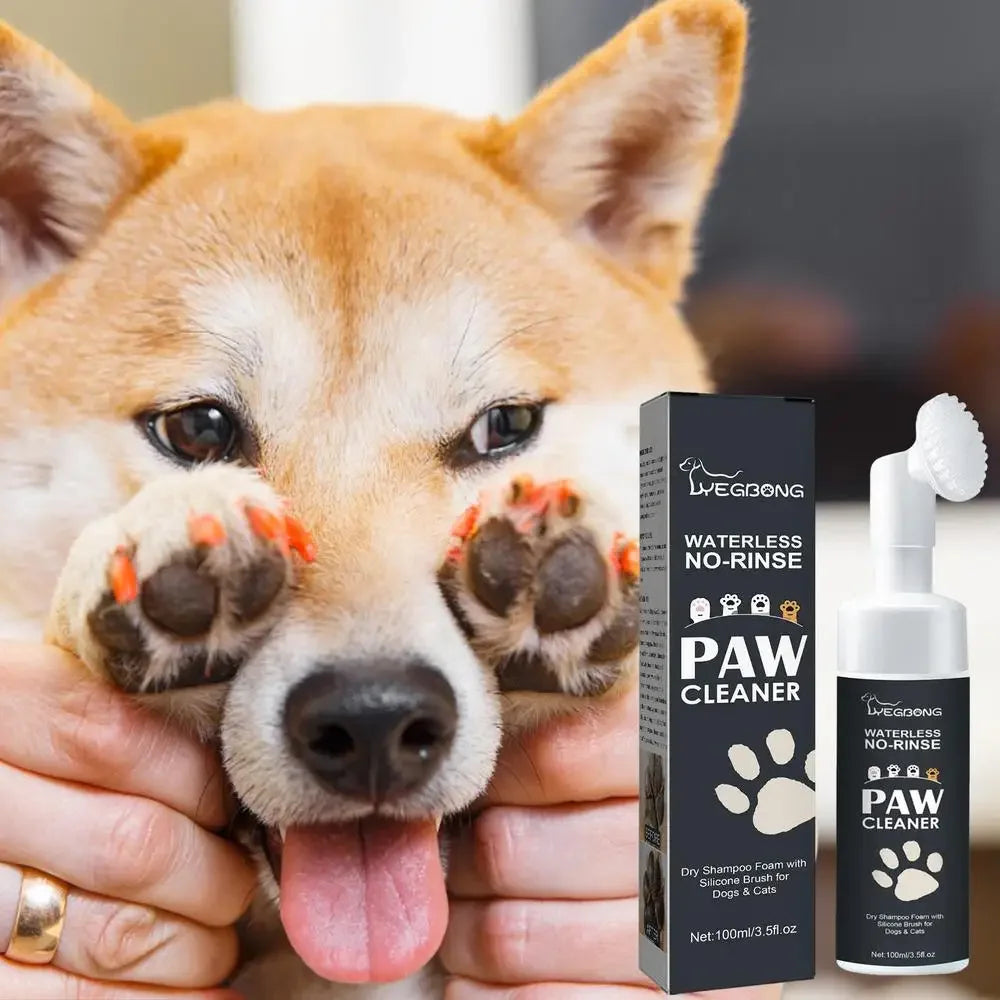 Waterless Paw Cleaner Foam with Silicone Brush (100ml)