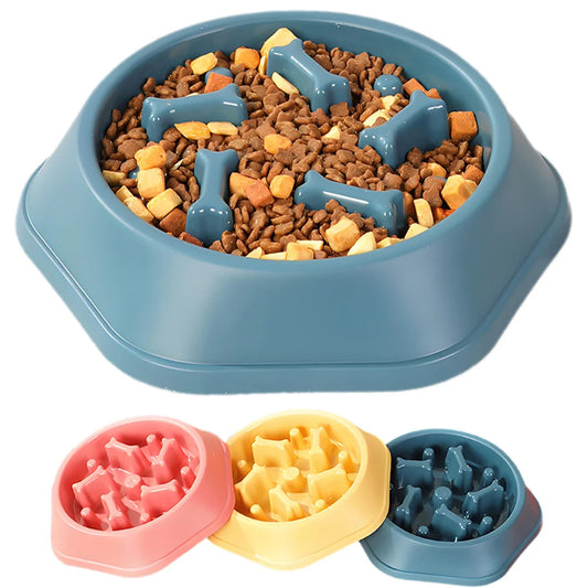 Non-Slip Puzzle Slow Feeder Dog Bowl for Small and Medium Dogs