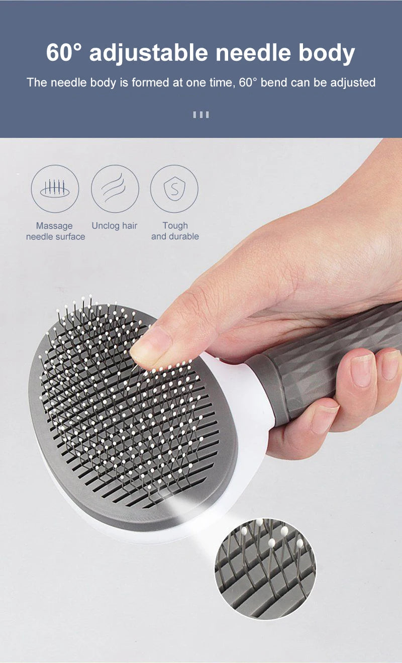 Pet Hair Remover & Grooming Brush for Dogs and Cats