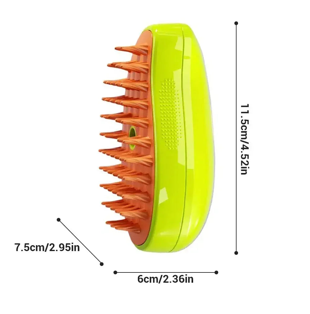 Cat Brush -The Ultimate 3-in-1 Steamy Pet Brush – Soft Silicone Grooming & Massage Comb
