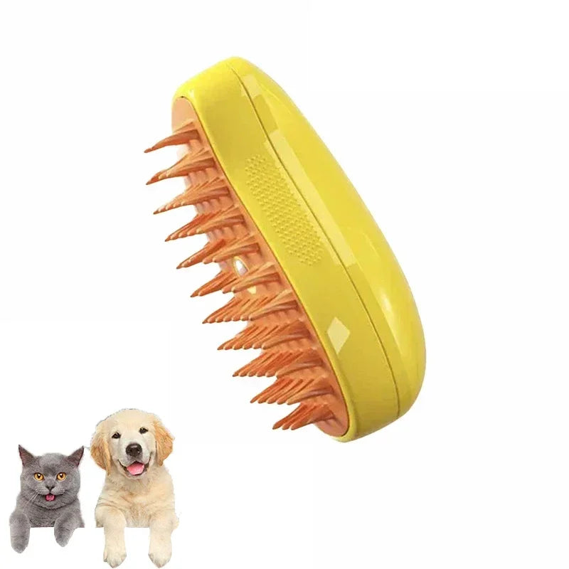 Cat Brush -The Ultimate 3-in-1 Steamy Pet Brush – Soft Silicone Grooming & Massage Comb