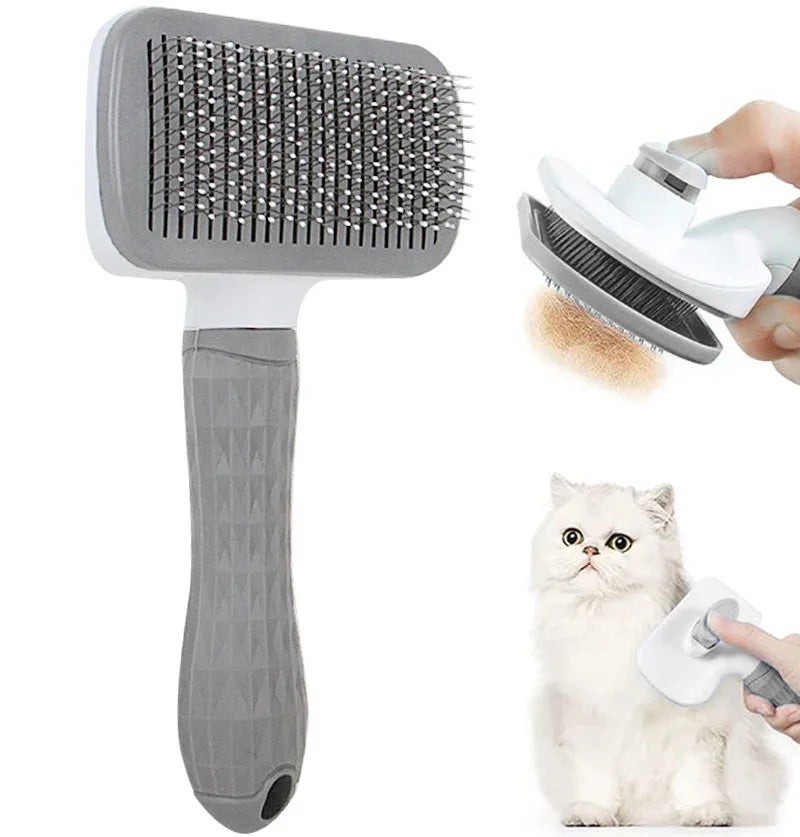 Pet Hair Remover & Grooming Brush for Dogs and Cats