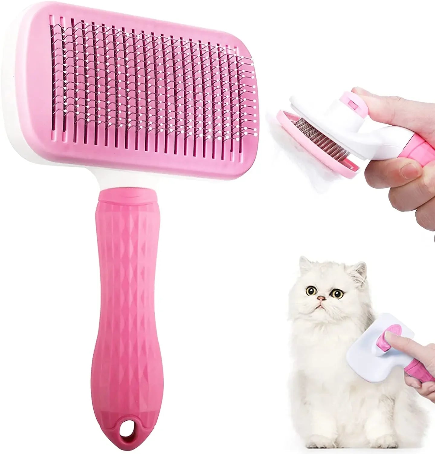 Pet Hair Remover & Grooming Brush for Dogs and Cats