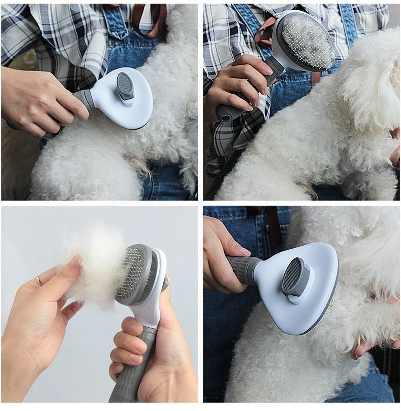 Pet Hair Remover & Grooming Brush for Dogs and Cats