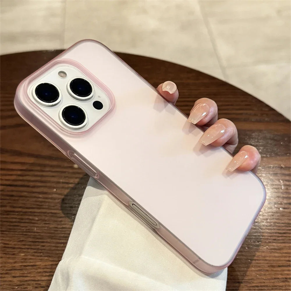 Soft Matte Candy Transparent Phone Case for iPhone