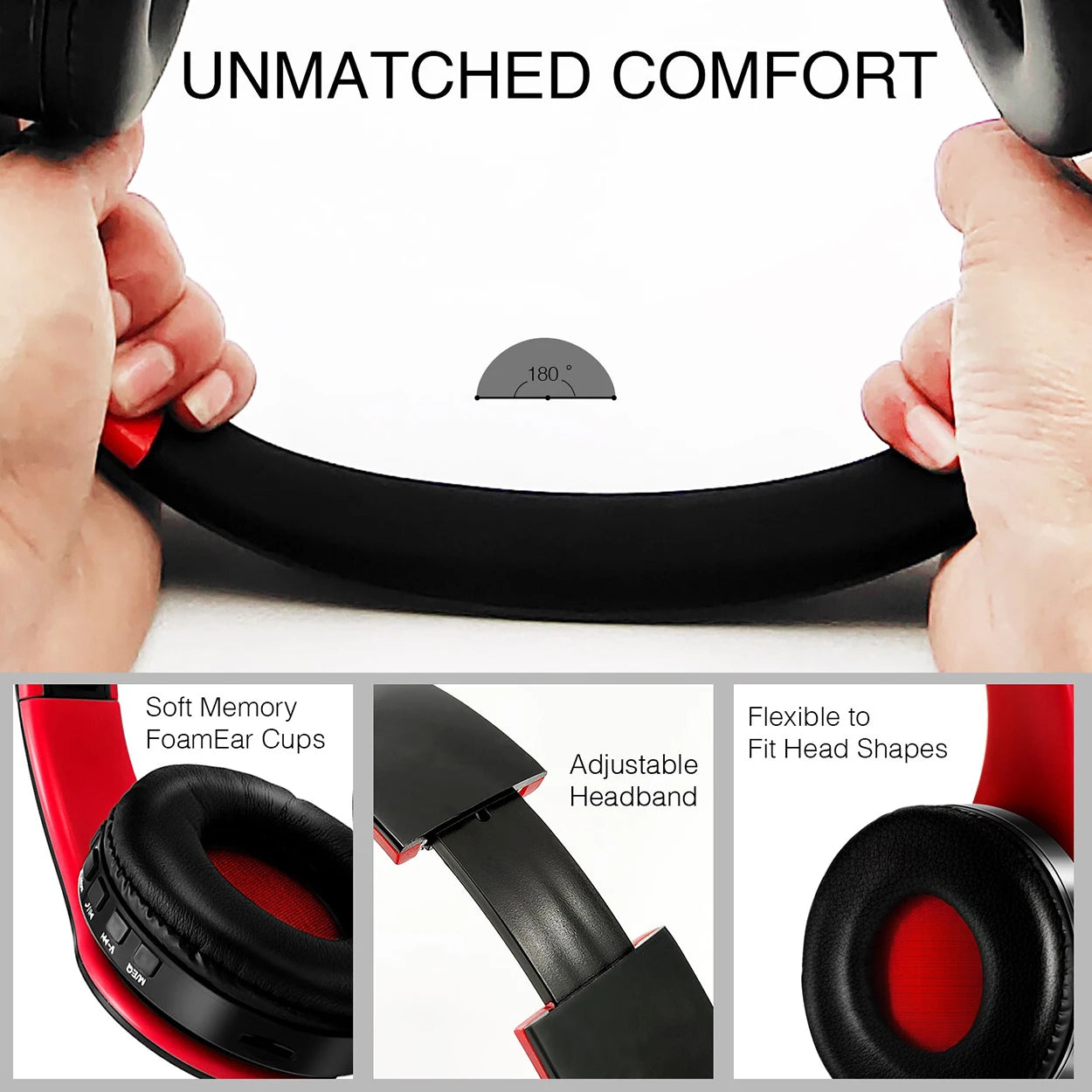 2026 Wireless Bluetooth Stereo Overhead Headset with Mic