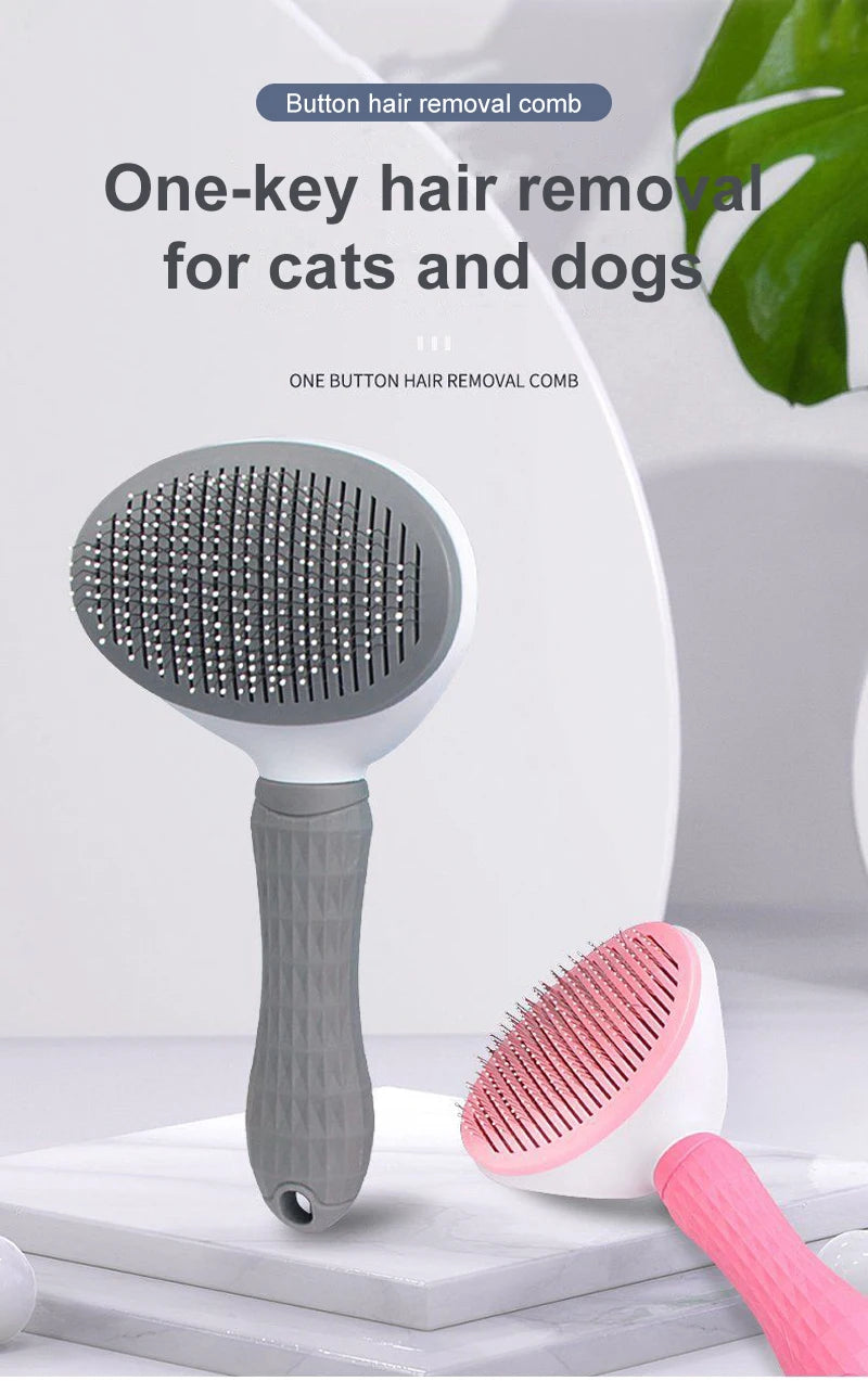 Pet Hair Remover & Grooming Brush for Dogs and Cats