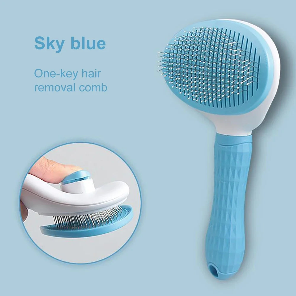 Pet Hair Remover & Grooming Brush for Dogs and Cats
